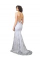 Open Back White Mermaid High Neck Long Formal Evening Gown / Prom Dress / Bridesmaid Dress York