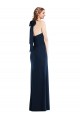 Open Back Dark Navy Trumpet High Neck Long Semi Formal Evening Dress / Prom Dress / Bridesmaid Dress York