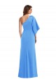 Peacock Blue Trumpet One Shoulder Long Semi Formal Evening Dress / Prom Dress / Bridesmaid Dress York