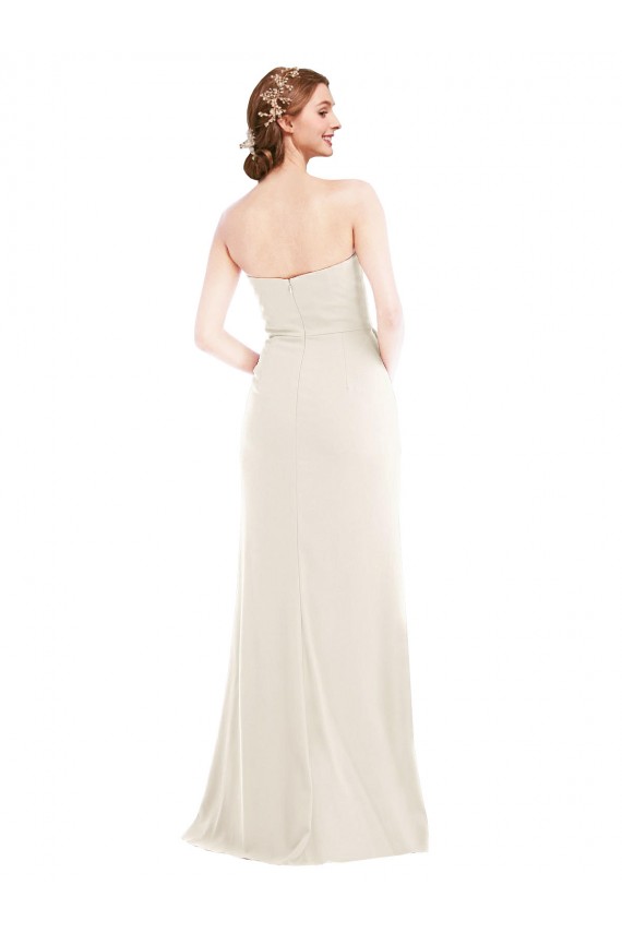Ivory Trumpet Strapless Long Semi Formal Evening Dress / Prom Dress / Bridesmaid Dress York