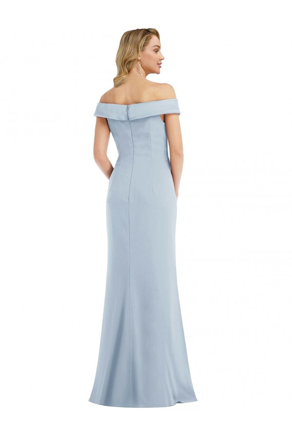 Light Sky Blue Trumpet Off the Shoulder Long Semi Formal Evening Dress / Prom Dress / Bridesmaid Dress York