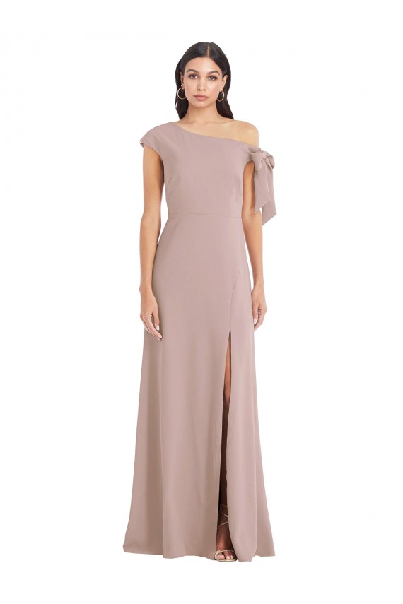 Dusty Pink A-Line Off the Shoulder Long Formal Evening Gown / Prom Dress / Bridesmaid Dress York