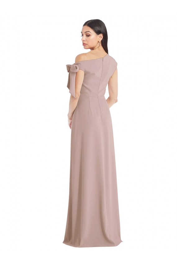 Dusty Pink A-Line Off the Shoulder Long Formal Evening Gown / Prom Dress / Bridesmaid Dress York