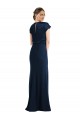 Keyhole Back Dark Navy Trumpet Off the Shoulder Long Formal Evening Gown / Prom Dress / Bridesmaid Dress York