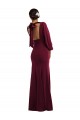 Open Back Burgundy Gold Trumpet Bateau Neck Long Formal Evening Gown / Prom Dress / Bridesmaid Dress York