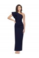 Dark Navy Sheath One Shoulder Long Formal Evening Gown / Prom Dress / Bridesmaid Dress York