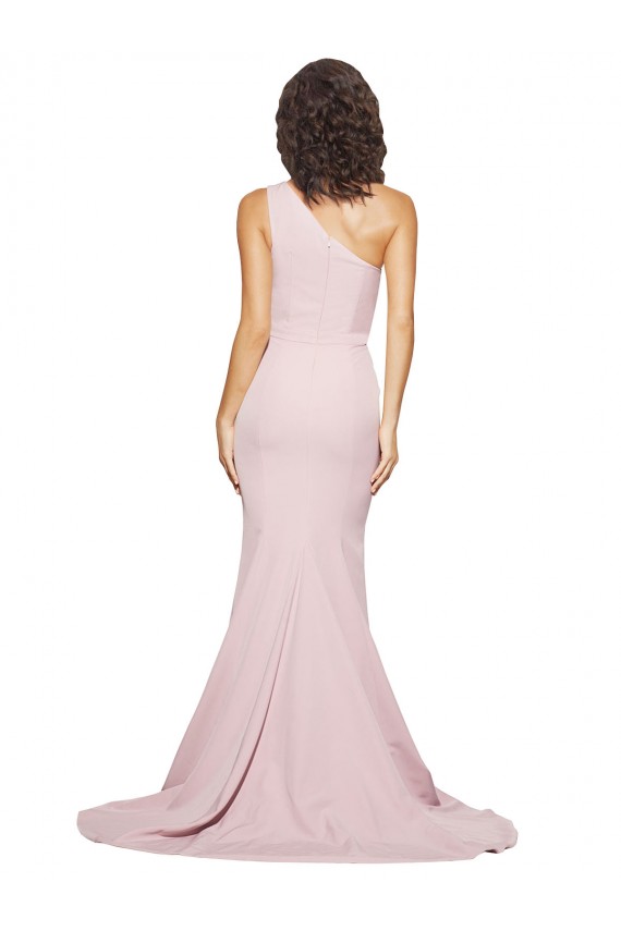 Mauve Sheath One Shoulder Sweep Train Semi Formal Evening Dress / Prom Dress / Bridesmaid Dress York
