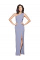 Smoke Blue Sheath One Shoulder Long Formal Evening Gown / Prom Dress / Bridesmaid Dress York