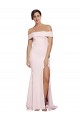 Low Back Pink Sheath Square Neck Sweep Train Formal Evening Gown / Prom Dress / Bridesmaid Dress York