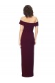Low Back Burgundy Gold Sheath Square Neck Long Formal Evening Gown / Prom Dress / Bridesmaid Dress York