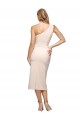 Nude Sheath One Shoulder Midi Length Formal Evening Gown / Prom Dress / Bridesmaid Dress York