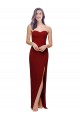 Low Back Burgundy Sheath Sweetheart Long Bridesmaid Dress / Evening Dress York