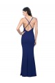 Open Back Royal Blue Sheath V-Neck Long Formal Dress / Bridesmaid Dress York