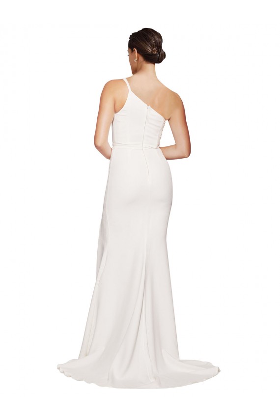 Ivory Sheath Strapless Sweep Train Semi Formal Evening Dress / Prom Dress / Bridesmaid Dress York