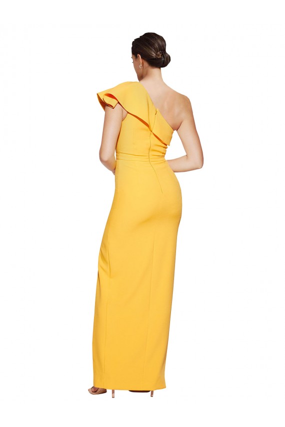 Saffron Sheath One Shoulder Long Formal Evening Gown / Prom Dress / Bridesmaid Dress York