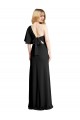 Black Sheath One Shoulder Flutter Sleeves Long Formal Evening Gown / Prom Dress / Bridesmaid Dress York