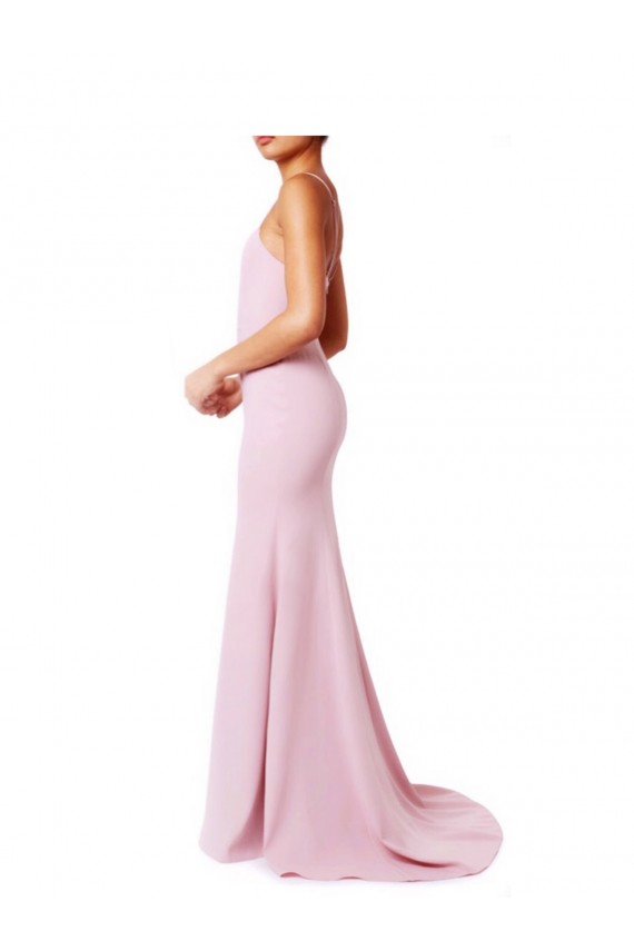 Open Back Pink Mermaid, Sheath Square Neck Long Prom Dress / Bridesmaid Dress York