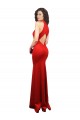 Keyhole Back Red Mermaid Halter Neck Long Formal Evening Gown / Prom Dress / Bridesmaid Dress York