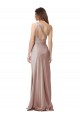 Open Back Dusty Pink Sheath One Shoulder Long Formal Evening Gown / Prom Dress / Bridesmaid Dress York
