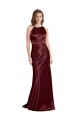 Burgundy Gold A-Line V-Neck Long Formal Evening Gown / Prom Dress / Bridesmaid Dress York