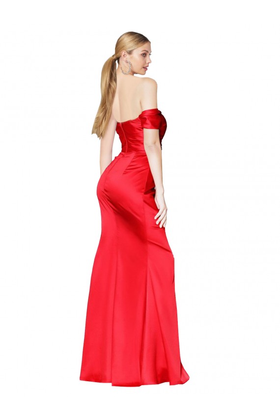 Red Mermaid High Neck Sleeveless Long Formal Evening Gown / Prom Dress / Bridesmaid Dress York