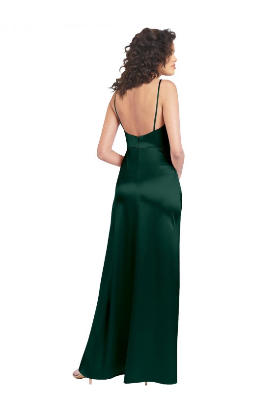 Open Back Hunter A-Line Scoop Neck Long Formal Evening Gown / Prom Dress / Bridesmaid Dress York