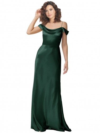 V-Back Hunter A-Line Spaghetti Straps Long Formal Evening Gown / Prom Dress / Bridesmaid Dress York