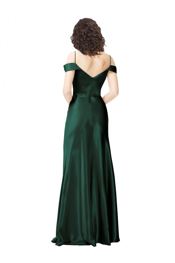 V-Back Hunter A-Line Spaghetti Straps Long Formal Evening Gown / Prom Dress / Bridesmaid Dress York