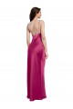 Low Back Fuchsia A-Line V-Neck Long Formal Evening Gown / Prom Dress / Bridesmaid Dress York