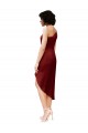 Burgundy Sheath One Shoulder Midi Length Black Tie Evening Gown / Prom Dress / Bridesmaid Dress York