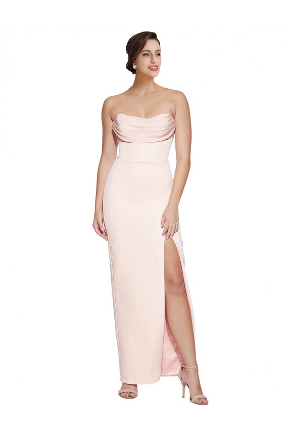 Low Back Mermaid Cowl Neck Long Formal Evening Gown / Prom Dress / Bridesmaid Dress York