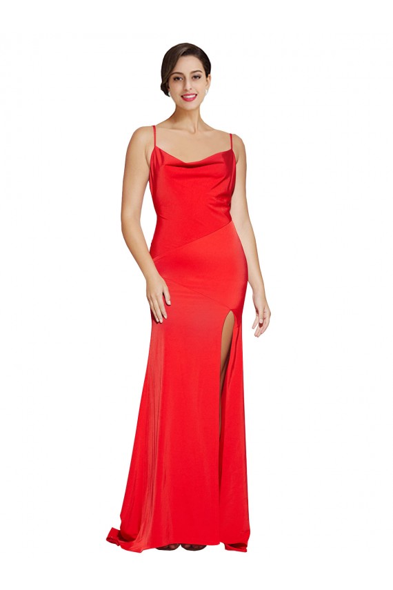 Low Back Red Sheath Strapless Long Formal Evening Gown / Prom Dress / Bridesmaid Dress York