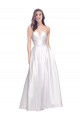 Low Back White A-Line Strapless Long Formal Evening Gown / Prom Dress / Bridesmaid Dress York