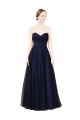 Dark Navy A-Line Strapless Long Bridesmaid Dress / Evening Dress York