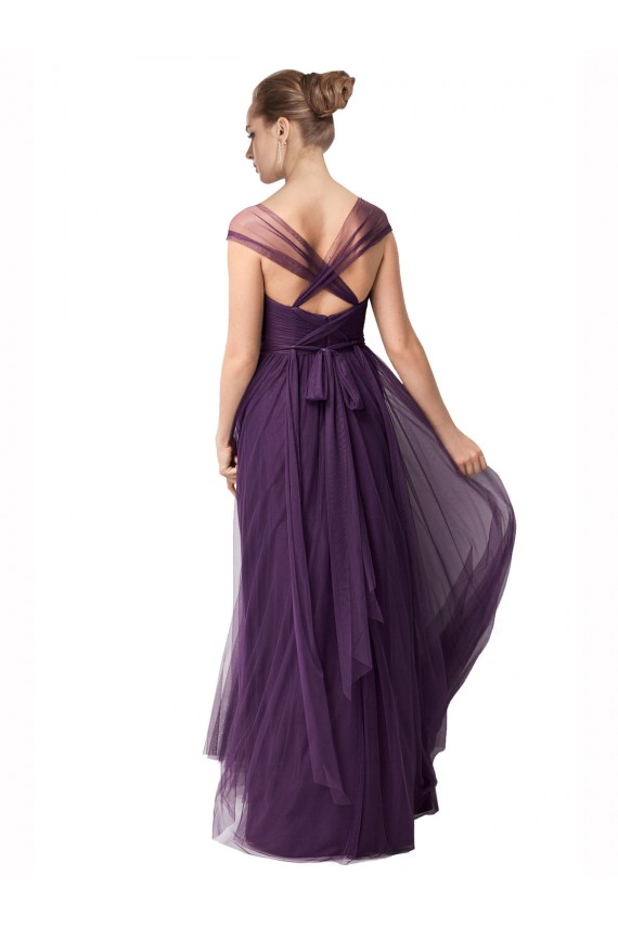 Plum Purple A-Line Sweetheart Long Bridesmaid Dress York