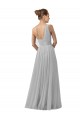 Silver A-Line One Shoulder Long Bridesmaid Gown York
