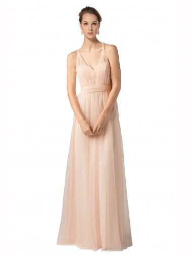 Nude A-Line Sweetheart Long Bridesmaid Dress / Evening Dress York