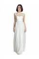 White A-Line High Neck Long Bridesmaid Dress York