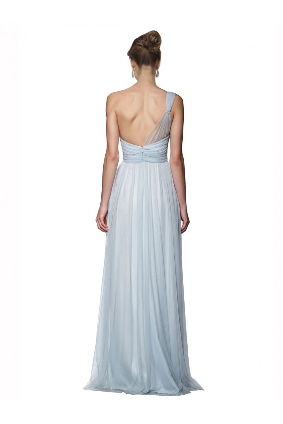 Mist A-Line One Shoulder Long Bridesmaid Dress York