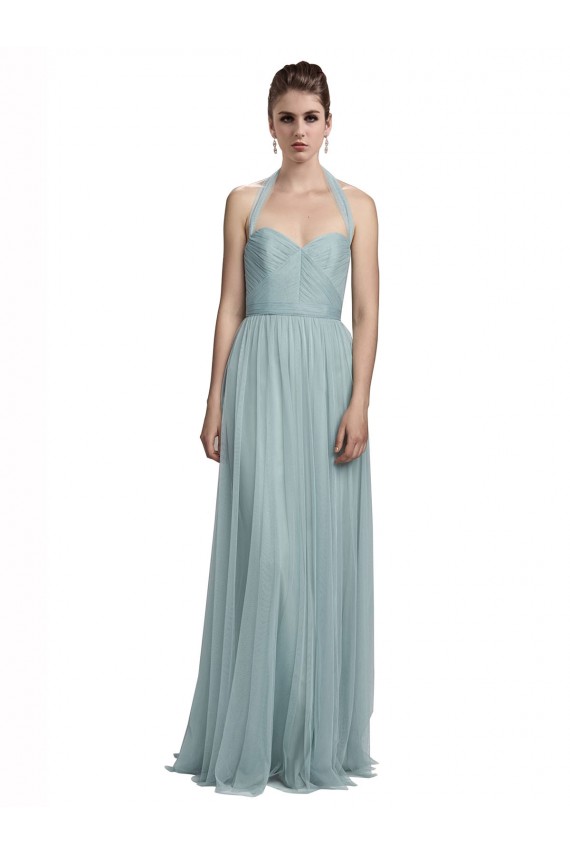 A-Line Halter Neck Long Bridal Party Dress / Evening Dress York
