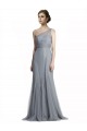 Slate Grey Mermaid One Shoulder Long Bridesmaid Dress York