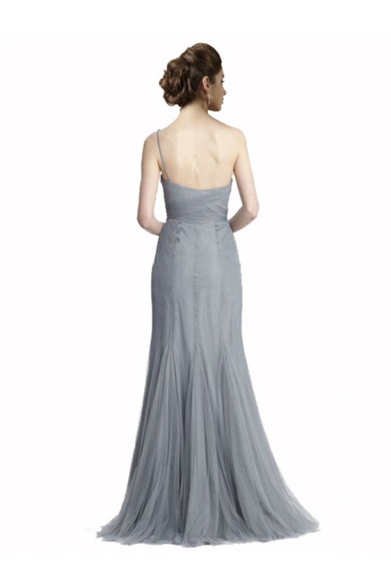 Slate Grey Mermaid One Shoulder Long Bridesmaid Dress York