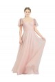 Pink A-Line V-Neck Long Formal Dress / Bridesmaid Dress York