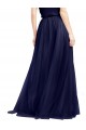 Navy Blue A-Line High Neck Long Semi Formal Evening Dress / Bridesmaid Dress York
