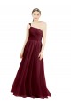 Burgundy A-Line One Shoulder Sleeveless Long Semi Formal Evening Dress / Bridesmaid Dress York