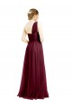 Burgundy A-Line One Shoulder Sleeveless Long Semi Formal Evening Dress / Bridesmaid Dress York