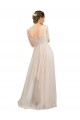 Open Back Pink A-Line Scoop Neck Long Semi Formal Evening Dress / Bridesmaid Dress York