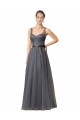 V-Back Slate Grey A-Line Sweetheart Long Formal Dress / Bridesmaid Dress York