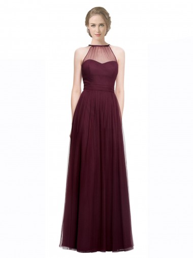 Red A-Line Sweetheart Sleeveless Long Bridesmaid Dress York