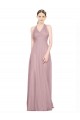 Low Back A-Line V-Neck Long Bridesmaid Gown York